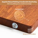 Brosisincorp Real Solid Sapele Cutting Board One Piece No Glue Non Toxic All Whole Single Wood Butcher Block Thick Hard Wood Heavy Duty Edge Grain (Large, 15.74"L*11.81"W*1.18"Th) Brosisincorp