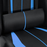 HOFFREE RGB Gaming Chair with Speakers Massage Computer Gaming Chair with LED Lights and Footrest High Back Video Game Chair for Adults Blue and Black HOFFREE