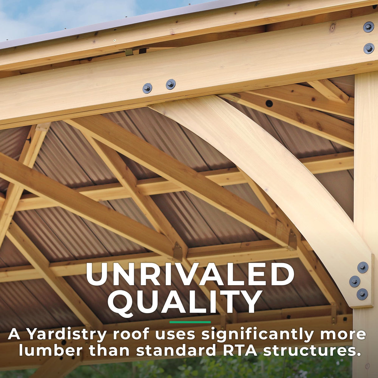 Yardistry 10' x 10' Meridian Gazebo Brown Yardistry