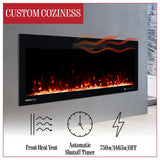 Northwest Electric Fireplace - 42 Inch Wall Mounted Fireplace with Fire Crackling Sounds and Remote to Adjust LED Flames, Timer, Heat, and More Northwest