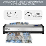 SINCHI Robust 6-Roller Laminator Machine with LCD Display, 3-10 Mil, Heavy Duty, 13-inch Thermal Laminating Machine for Commercial Use, 1.5-Minute Warm-up, 90 Inches/Minute, 105 Settings & 99 Memories SINCHI