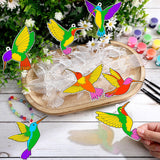 Yaomiao 30 Sets Summer Suncatchers Window Art Drawing Kits DIY Hummingbird Suncatcher Crafts Bulk Paint Your Own Window Hanging Ornaments for Home Birthday Party Favors Decor Gifts Yaomiao