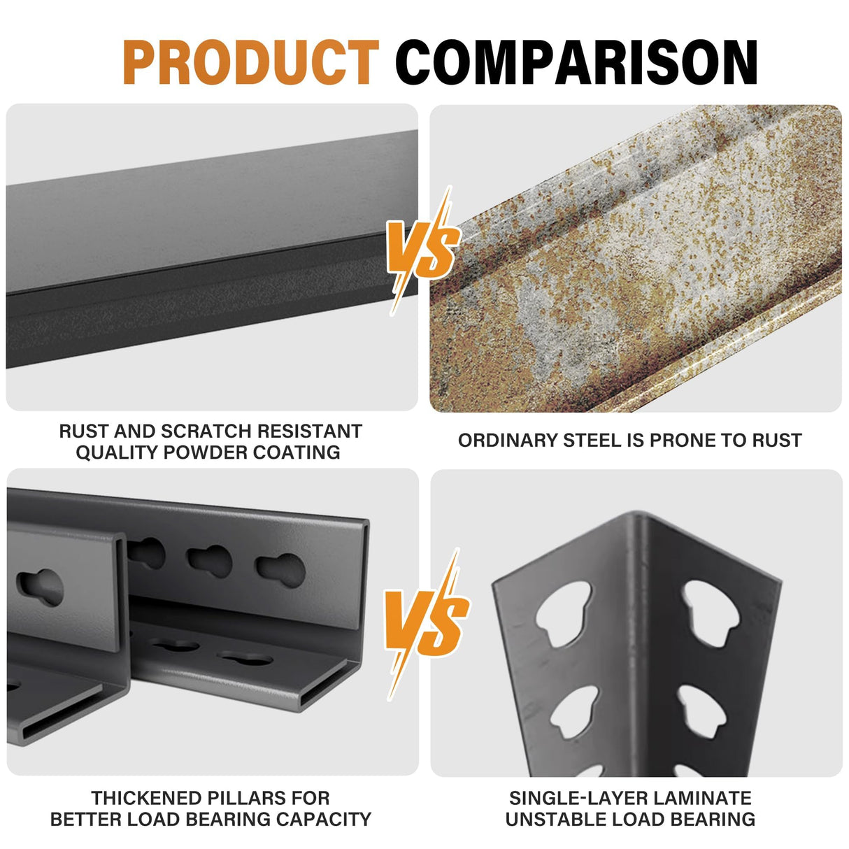 Garage Shelving,24"D x 48"W x 72"H Garage Storage Shelves 3000LBS Heavy Duty Metal Shelf Organizer Storage 5 Tier Adjustable Shelves for Industrial,Warehouse,Basement Garage Racks Tool Shelf Unit Bezuny