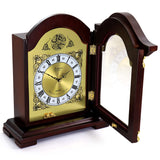 Bedford Clock Collection Redwood Mantel Clock with Chimes Bedford Clock Collection