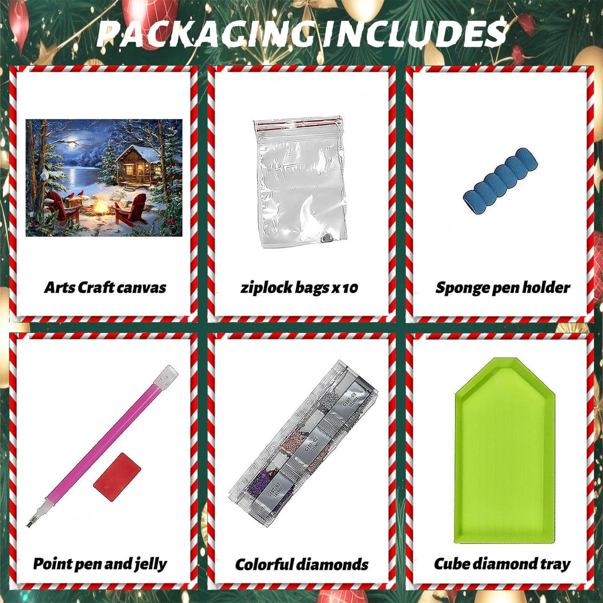 xackcme Lake Diamond Painting Kits for Adults, Winter Scenery Diamond Art Kits for Adults, Round 5D Snow Landscape Gem Art Kit for Adult DIY Crafts Kit Gift Sweet Home Wall Decor Gifts (16x12 inch) xackcme