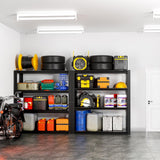 cynnda 4-Tier 40" W x 20" D x 60" H Garage Shelving Garage Storage Shelves 2500LBS Metal Industrial Shelf Adjustable Heavy Duty Shelving Storage Rack Shelving Unit (Black) cynnda