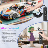 Airbrush Kit with Compressor - 48PSI High Pressure, Non-Clogging Air Brush Set, 6000 mAh Extra Long Standby, Ideal for Painting, Modeling, Cake Decorating, Pastry, Makeup and Nail Art INVIMENT