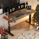 Win Up Time Standing Desk Adjustable Height- Whole Piece Desktop Stand Up Desk, Electric Standing Desk, Sit to Stand Desk for Home & Office Computer Desk Win Up Time