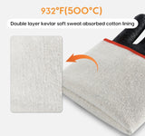 TANSYAN BBQ Gloves, 932°F Extreme Heat Resistant Gloves for Grill BBQ, Waterproof Long Sleeve Pit Grill Gloves for Fryer, Baking, Oven,Smoker,Fireproof, Oil Resistant Neoprene Coating（14-Inch ） TANSYAN