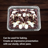 Nicole Home Collection Aluminum Pans With Lids Half Size 9x13 Extra Heavy Duty, Disposable Foil Pans For Baking (25 Sets) Nicole Home Collection