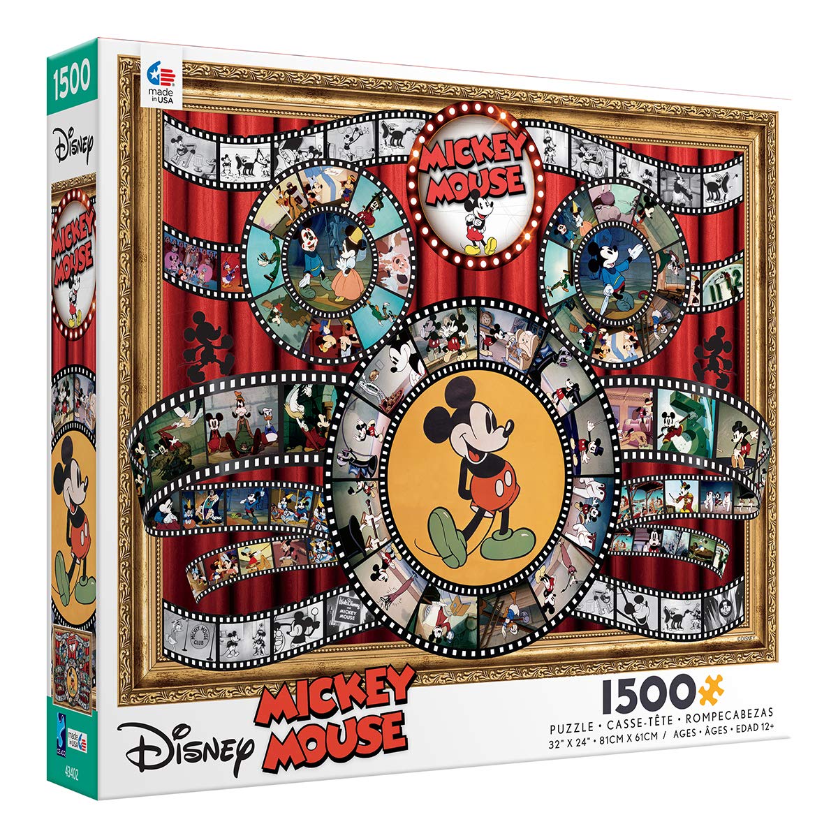 Ceaco - Disney - Mickey and Minnie Mouse Movie Reel - 1500 Piece Jigsaw Puzzle Ceaco