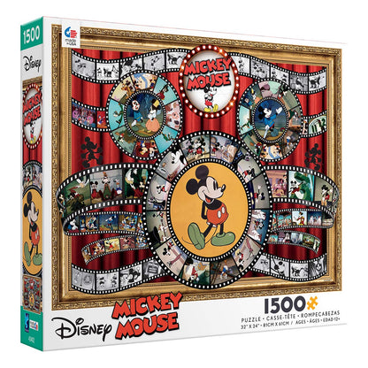 Ceaco - Disney - Mickey and Minnie Mouse Movie Reel - 1500 Piece Jigsaw Puzzle