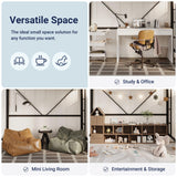 Allewie Black Twin Size Metal Loft Bed Frame with Stairs & Guardrails - Space-Saving Design, No Box Spring Needed Allewie