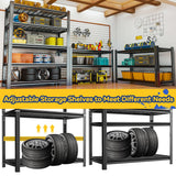 Notmise Garage Shelving Units and Storage, Heavy Duty Storage Shelves Adjustable Tall Shelf Steel Shelving for Industrial, Warehouse, Basement (Wire 72” H x 35.43” W x 15.75” D) Notmise