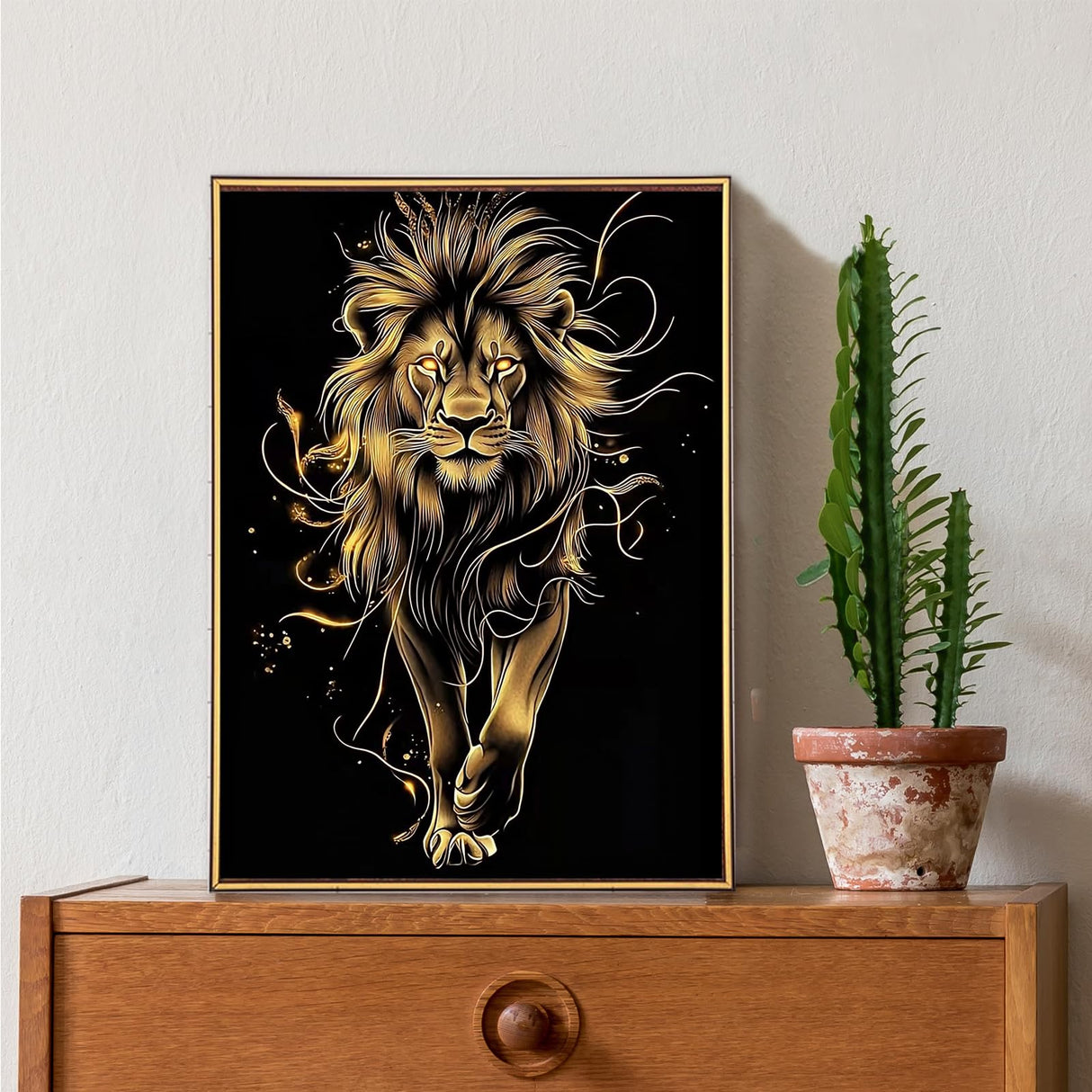 ZENDIYO Lion Diamond Painting Kits for Adults, 5D Diamond Art Kits for Adults Beginners, DIY Full Drill Diamonds Dots Gem Art Painting Crafts for Home Wall Decor 12x16inch ZENDIYO
