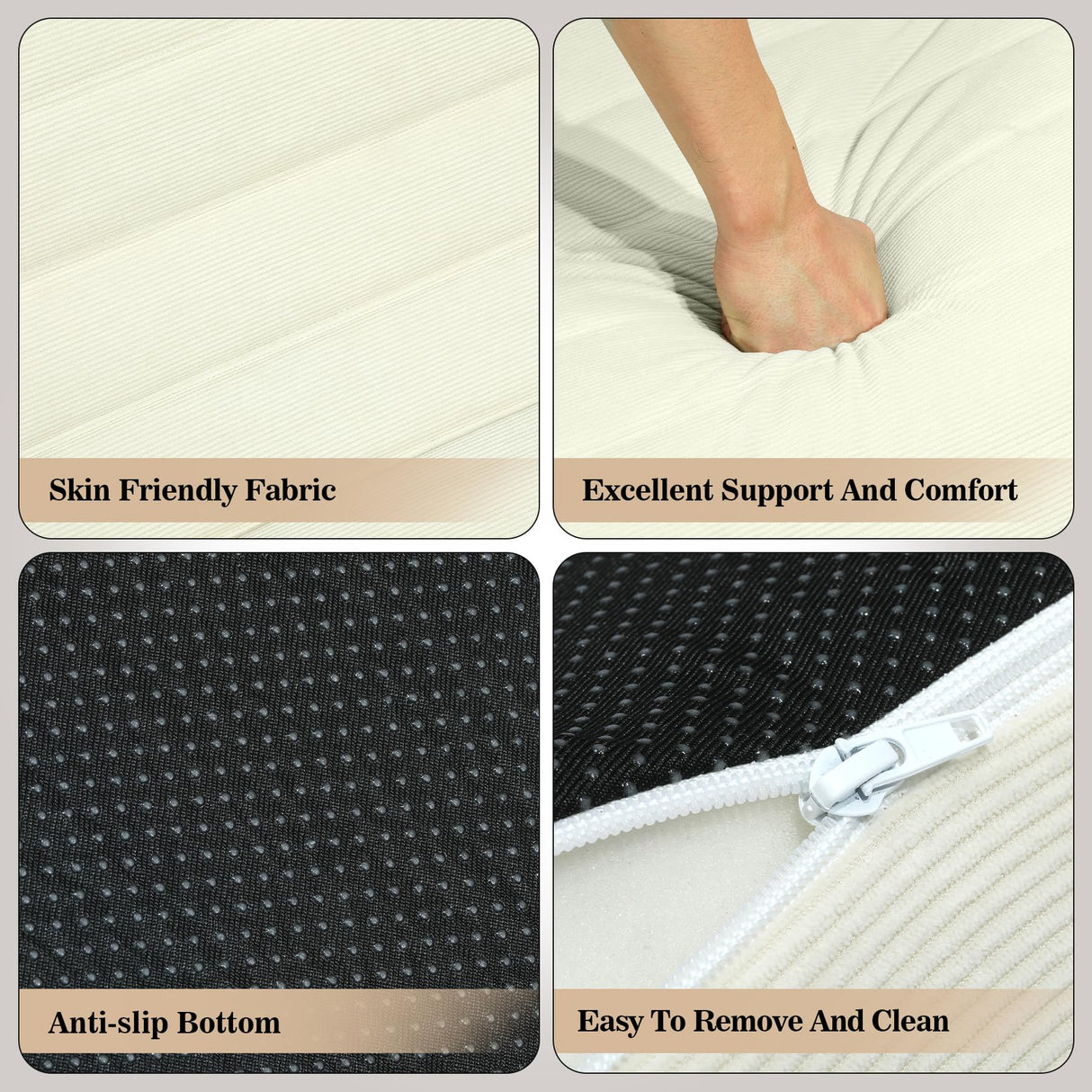 KKdema Bean Bag Chair, Fireside Bean Bags Lazy Sofa Sack, Big Beanbag Chair Floor Couch, Memory Foam Lounge Chair for Bedroom, Living Room, Office and Home, White KKdema