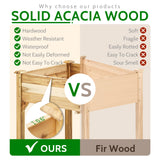 PrimeZone 2PCS 48 x 24 x 30 in FSC-Certified Acacia Wood Raised Garden Bed - Elevated Planter Box with Legs, Plant Stand Outdoor for Herbs, Vegetables, Flowers in Backyard, Patio, Balcony, Gardening PrimeZone