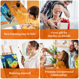 Framed Paint by Numbers Kit for Adults Beginner & Kids Ages 8-12, Moon Mushroom Forest Paint by Number with Frame, Easy Acrylic Butterfly Painting by Numbers Kit on Canvas 8x12 inch Fountor