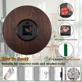 Eruner 24 Inch Blue Woodgrain Shiplap Wall Clocks for Living Room Decor, Large Farmhouse Wall Clock,Coastal Beach Nautical Style,House Warming Gifts New Home Eruner