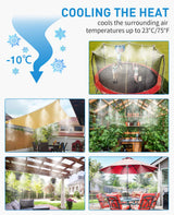 HOMENOTE Misting Cooling System, 26.3FT (8M) Misting Line + 7 Brass Mist Nozzles + Brass Adapter(3/4") Misters for Outside Patio Cooling Garden Greenhouse Watering homenote