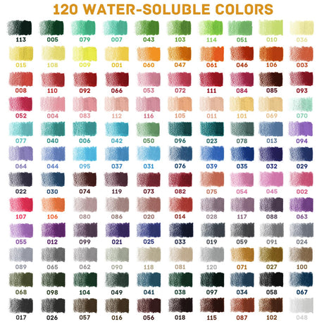 LBW Watercolor Pencils 120 Professional Water Colored Pencils for Adult Coloring Book Blending Sketching LBW