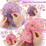 Christmas Gifts for Girls Decorate Your Own Baseball Cap with 12 Sheets Unicorn Gem Stickers, Fun Arts and Crafts Kit for Kids Age 4-12, 2PCS DIY Baseball Cap Birthday Gifts for Girls 4 5 6 7 8 9 10 Yoart