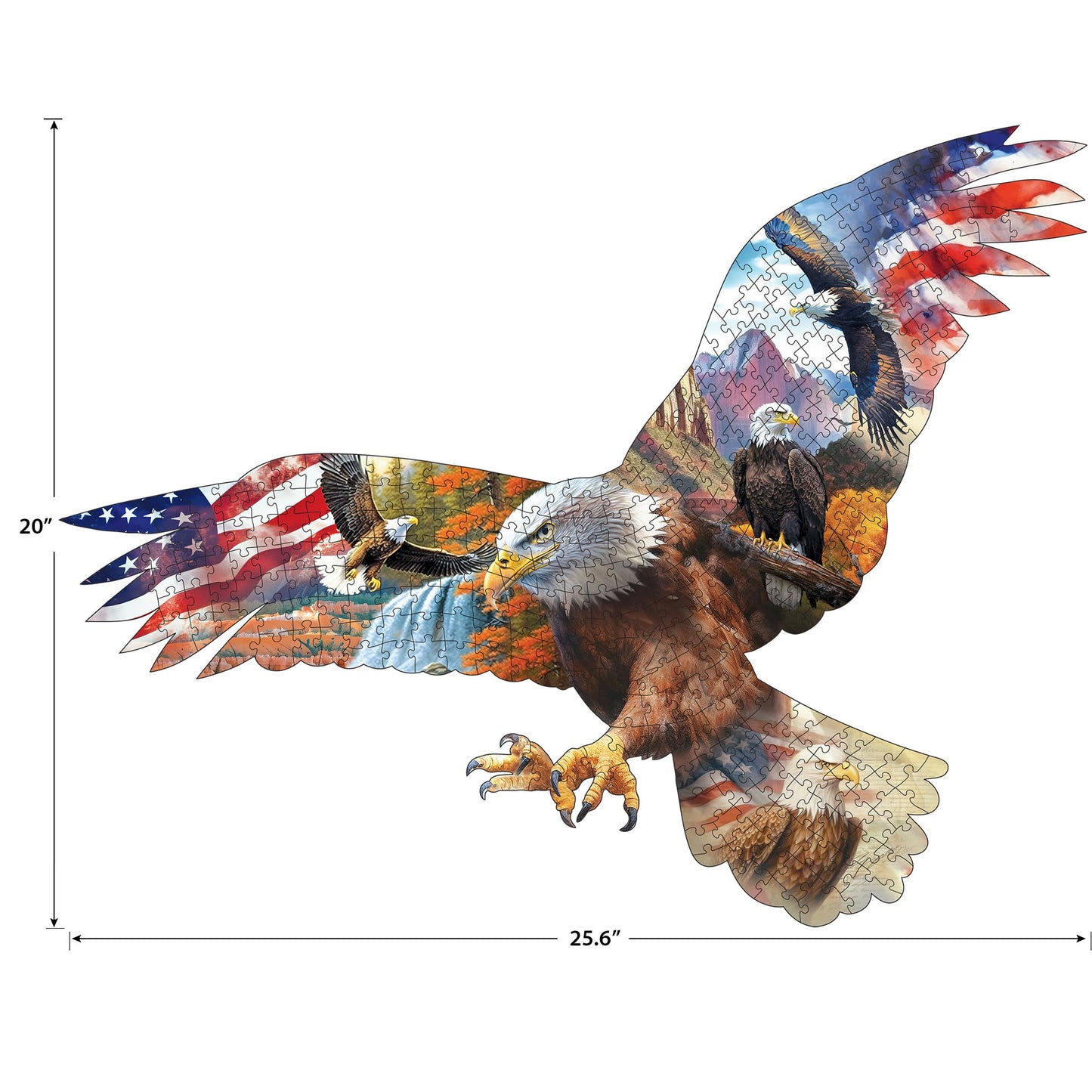 RoseArt - Big Shaped - Eagle II - 500 Piece Jigsaw Puzzle for Adults