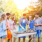 Barbecue Charcoal Grill Stainless Steel Folding Portable BBQ Tool Kits for Outdoor Cooking Camping Hiking Picnics Tailgating Backpacking or Any Outdoor Event (Large) Uten