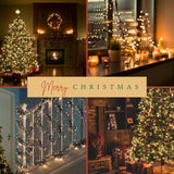 OZS Upgraded 2Pack 164ft 400 LED Christmas String Lights Outdoor/Indoor, Extendable Fairy String Lights, Waterproof 8 Modes Green Wire Tree Lights for Holiday Party Christmas Decorations (Warm White) OZS