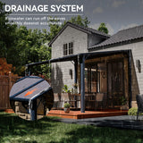 Aoxun 10' x 12' Gazebo for Patio, Gazebo Pergola with Sloped Roof, Large Wall-Mounted Heavy Duty Awnings, for Backyard, Deck, Patio Aoxun