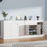 Housoul Shoe Cabinet Storage with 3 Doors, Freestanding Shoe Cabinet with Drawer & Adjustable Shelves, Wooden Shoe Organizer for Entryway, Hallway, White Housoul