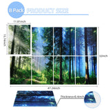 AtawLege Art Acoustic Panels 8 Pack, Sound Proof Panels for Walls, 48"X32" Self-adhesive Sound Absorbing Wall Art, Decorative Acoustical Panels, Acoustic Treatment for Recording Studio(Nature Forest) AtawLege