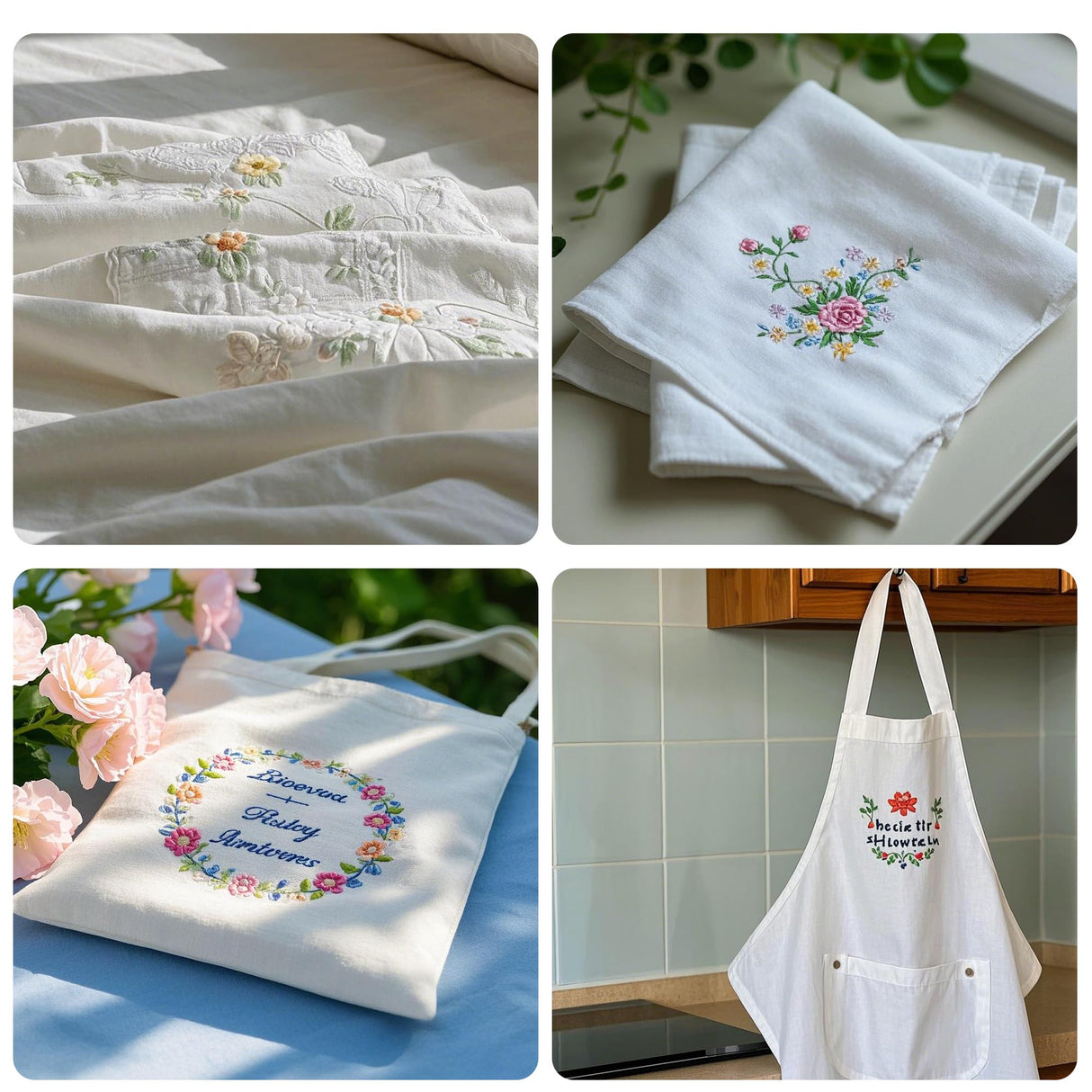 Embroidery Fabric Squares Cotton, 5 Pcs Squares Pre-Cut Natural Cotton Embroidery Cloth Fabric, Embroidery Cloth Squares for Embroidery Garment Craft，7.9x7.9” FFPDYBEST