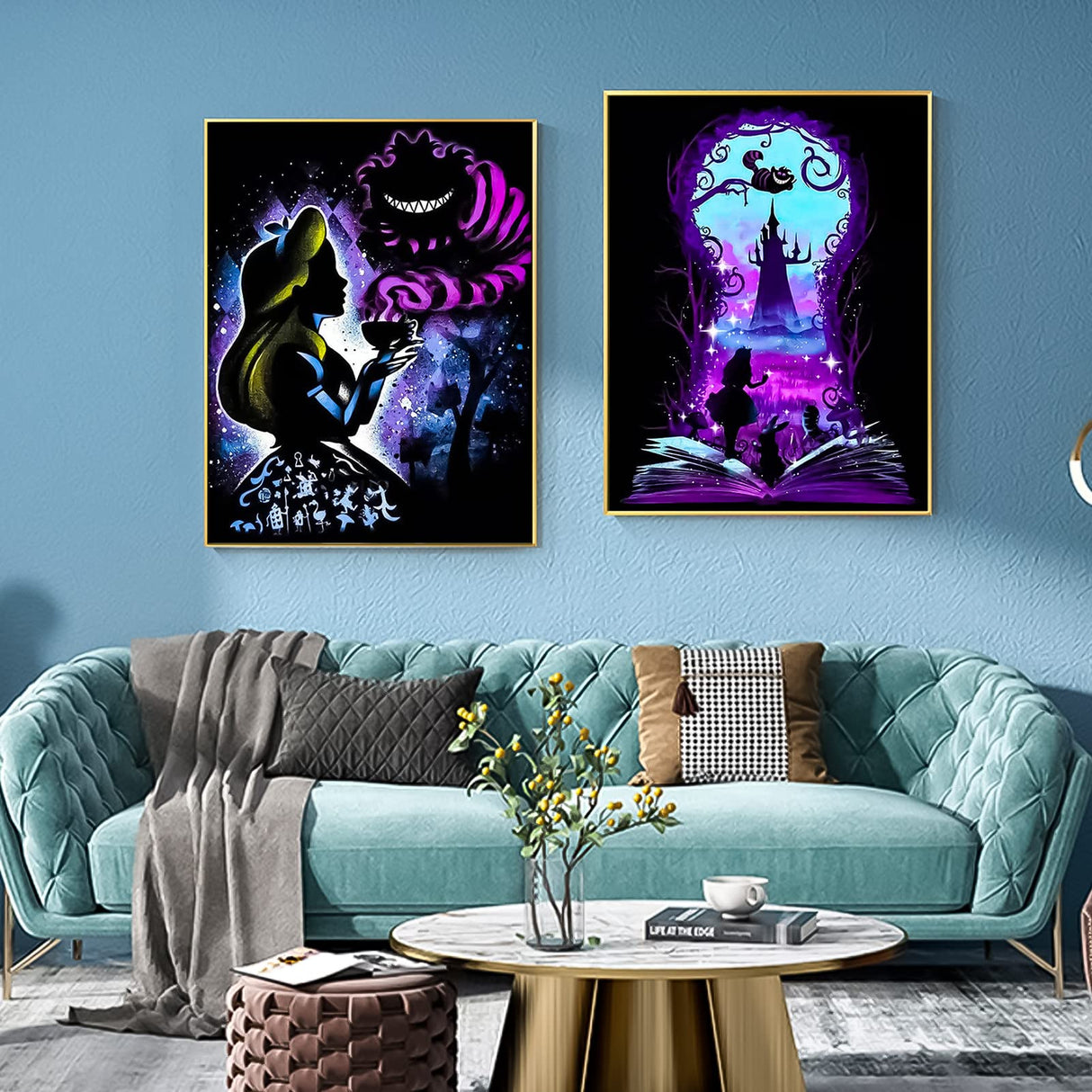 JYLMOOD 2 Packs Cartoon Diamond Painting Kits for Adults 5D Diamond Art Kits for Kids Beginner,DIY Full Drill Diamond Rhinestone with Tools Accessories for Home Wall Decor Christmas 12x16inch JYLMOOD