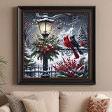 mjcakrn Christmas Diamond Art Kits for Adults - Cardinal Birds Diamond Painting Kits for Adults, 5D DIY Full Round Drill Paint with Diamonds Dots Gem Art Crafts Kits for Home Decor Gift 14x14inch mjcakrn