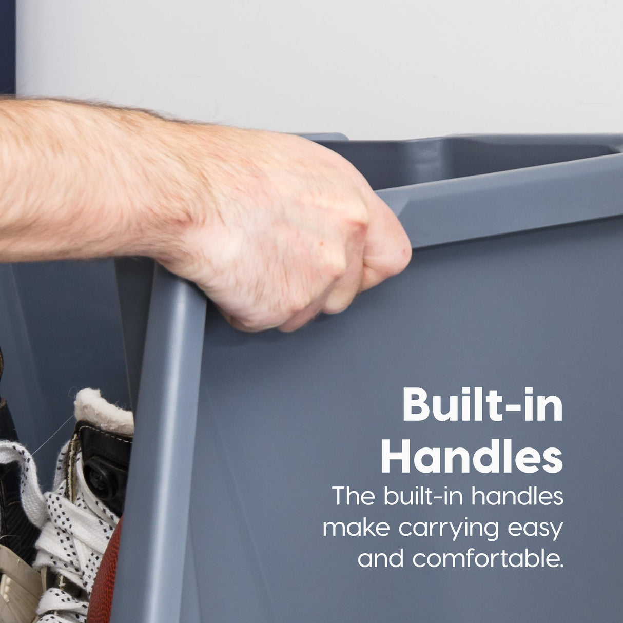 IRIS USA Open Front Storage Bins, Large - 3 Pack, Heavy Duty Garage Storage, Stackable Storage Bins, Tools Hose Household Product Sporting Goods, Wide Open Front, Interlocked Secure Stacking, Gray IRIS USA