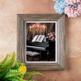 WXQZHF 5D Music Theme Diamond Painting Kits for Adults Piano Flower Diamond Art Kits for Gift Home Wall Bathroom Decor 12x16 inch WXQZHF