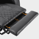 MCombo Power Recliner Chair with Adjustable Headrest, Home Theater Seating with USB & Type-C Port, Armrest Storage & LED Light HTS432SET (Dark Grey, Single Recliner) MCombo