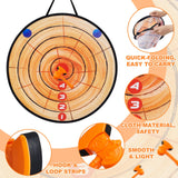 Hiboom 4 Set Axe Throwing Game Backyard Axe Throwing Toys Include 4 Pcs Dartboard and 16 Pcs Axes, Ax Throwing Game Ax Dart Games Indoor Outdoor Target Game for Party Camping(Light Brown) Hiboom