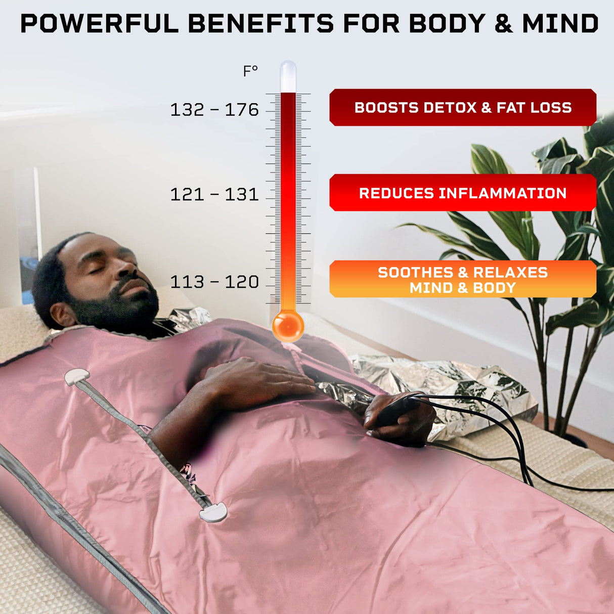 LifePro Bioremedy Sauna Blanket for Detoxification - Portable Far Infrared Sauna for Home Detox Calm Your Body and Mind LifePro