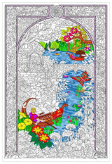 Enchanted Lake - Giant Wall Size Coloring Poster - 32.5" X 22" (Great for Family Time, Adults, Kids, Classrooms, Care Facilities and Group Activities) Stuff2Color