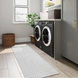 Collive Hallway Runner Rug 2x6 Kitchen Runner Rugs Non Slip Rubber Backed Gray Cotton Carpet Washable Farmhouse Rug Runners for Hallways Boho Floor Runners for Bedroom Entryway Laundry Collive