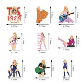 9 PCS Diamond Painting Keychains Kit Music Pop singer Diamond Art Double Sided 5D Diamond Key Rings DIY Diamonds Pendants for Beginners Birthday Crafting Home Party Decor Weadatty