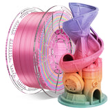 Conjure PETG Rainbow 3D Printer Filament, Candy Rainbow Green Pink Yellow Pureple Orange 1.75mm Christmas 3D Printing Filament 1KG/2.2lb chitu systems