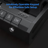 ONNAIS Iron SE Gun Safe - Biometric Gun Safe for Pistols, Quick-Access Pistol Safe Firearm Safety Device with Fingerprint Lock or Key Pad, Handgun Safe, Gun Lock Box for Home Bedside Nightstand Car ONNAIS