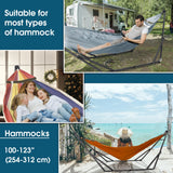 Tranquillo Adjustable Hammock Stand 600 lbs Capacity, Collapsible Camping Hammock and Stand, Double Hammock with Stand for 2 Persons, Quick & Easy Assembly Garden Yard Patio Lawn, Grey Tranquillo
