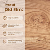 Rustic Elm Wood Floating Shelf for Wall, Live Edge 48"W x 9.3"D x 1.5"H, 1 Pack with Invisible Bracket, Large Wall Mounted Storage Shelf for Living Room Bedroom Kitchen Bathroom Decor, Natural Venusmiles