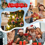 Sublimation Ornament Blanks 16PCS Personalized Christmas Ornaments Set Double-Sided Sublimation Ornaments with Red String, White Round DIY Handmade Crafts for Xmas Tree, Christmas Decorations Indoor Clonivent