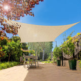INFRANGE 16' x 18' Rectangle Sun Shade Sails Canopy UV Block for Patio Deck Pergola Yard Lawn Outdoor Activities (Sand) INFRANGE
