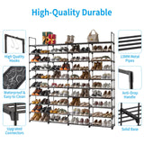 10 Tiers Shoe Rack, Large Capacity Shoe Shelf, Tall Shoe Organizer, Space Saving Shoe Shelf Holds 80 Pairs, Adjustable Height, Stackable Shoe Organizer for Closet, Entryway, Garage, Bedroom, Cloakroom ELEMENT ACE